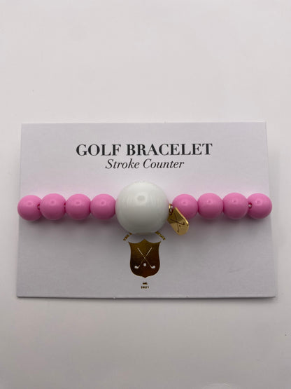 Sorbet Pink Golf Stroke Counter Bracelet - The Klow Golf Company