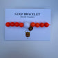 Golf Stroke Counter Bracelet - Bright Neon Orange