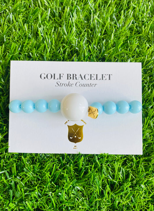 Golf Stroke Counter Bracelet - BABY BLUE