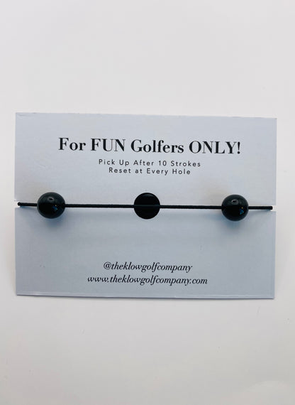 Jet Black Golf Stroke Counter Bracelet Klow