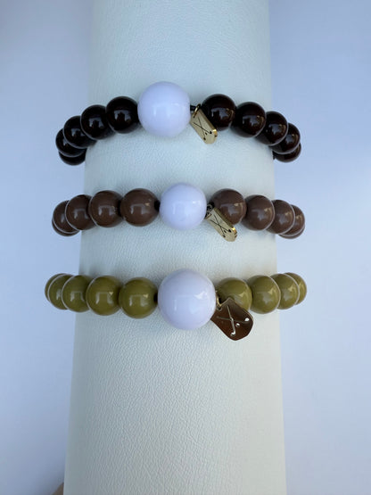 Golf Stroke Counter Bracelet - Dark Chocolate Brown