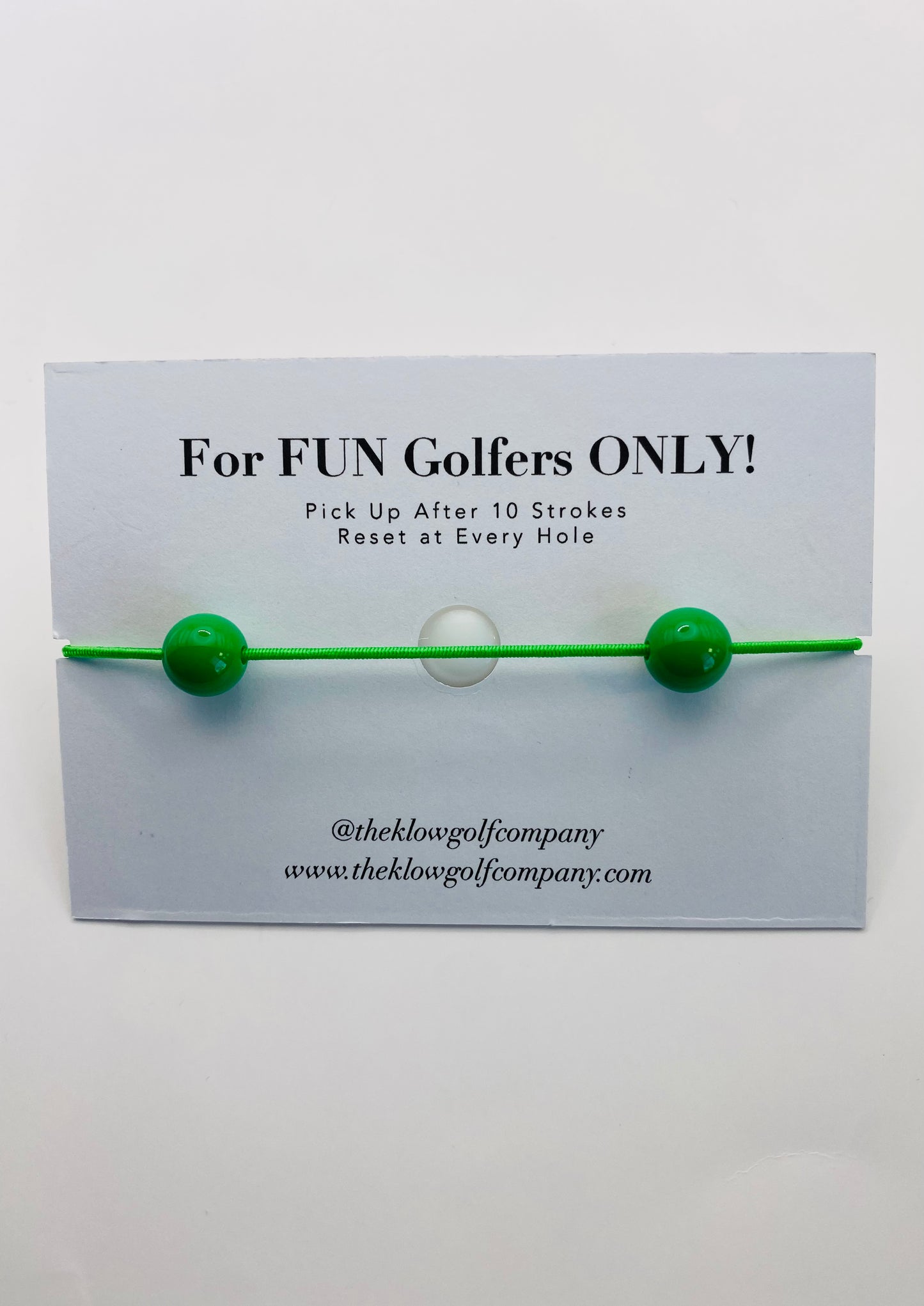 Golf Stroke Counter Bracelet - GRASS IS GREENER - X-Large 20 mm Middle Bead