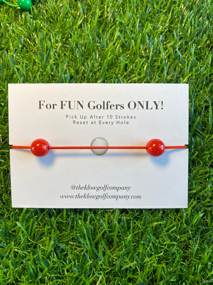Golf Stroke Counter Bracelet - Love Red
