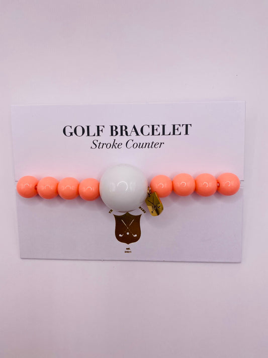 Peach Beach Light Orange Golf Stroke Counter Bracelet Klow