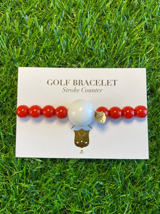 Red Love Klow Golf Stroke Counter Bracelet