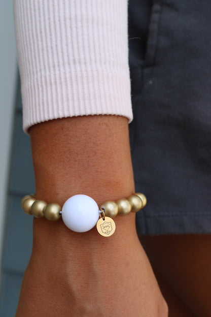 Golden Gold Golf Stroke Counter Bracelet Klow