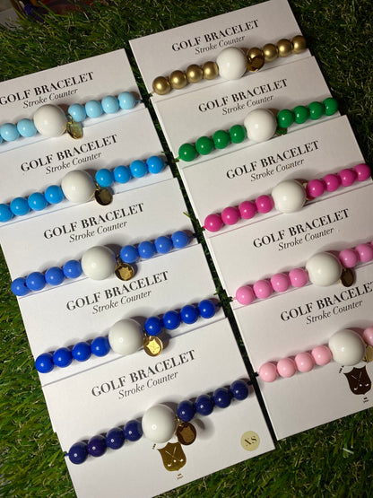 Golf Stroke Counter Bracelet - Deep Navy Blue