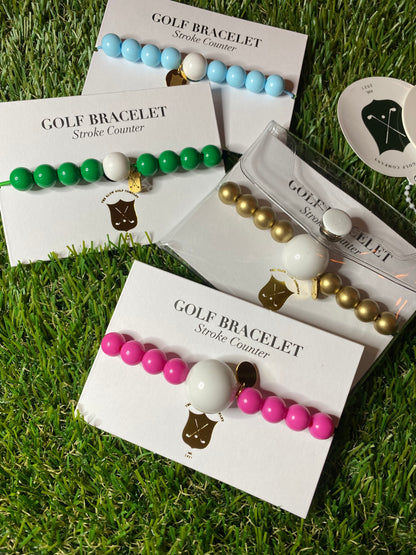 Golf Stroke Counter Bracelet - Grass is Greener