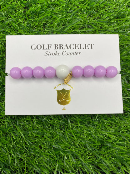 Golf Stroke Counter Bracelet - Lilac Purple