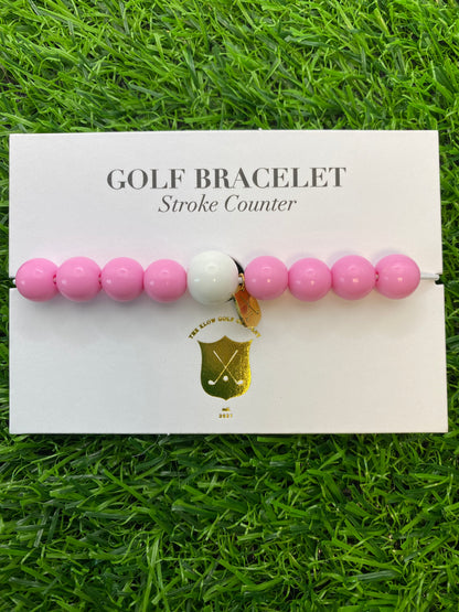 Golf Stroke Counter Bracelet - Sorbet Pink