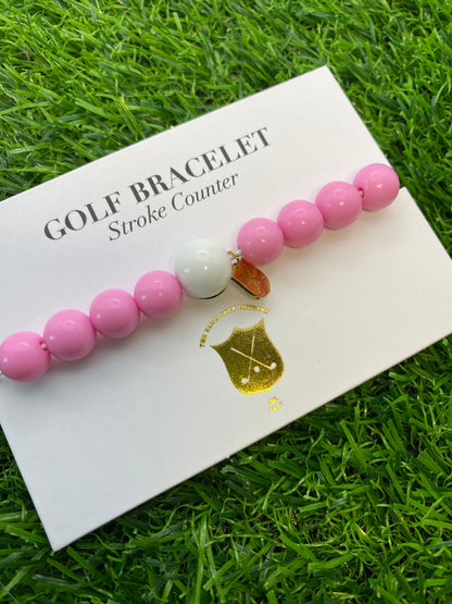 Golf Stroke Counter Bracelet - Sorbet Pink