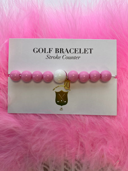 Golf Stroke Counter Bracelet - Sorbet Pink