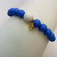 Golf Stroke Counter Bracelet - JUST BLUE - XS 12 mm Middle Bead