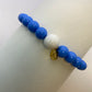 Golf Stroke Counter Bracelet - JUST BLUE - XS 12 mm Middle Bead