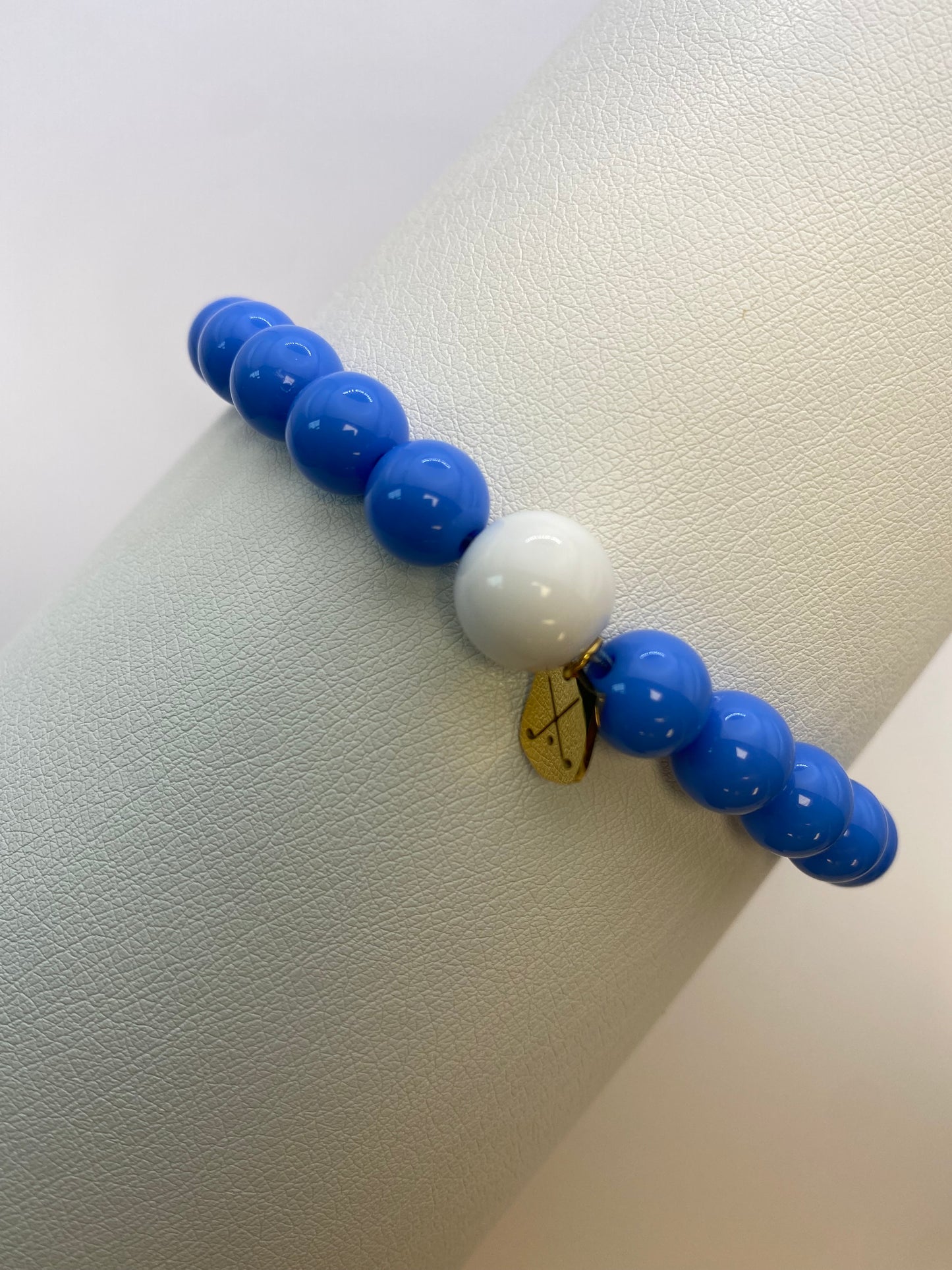 Golf Stroke Counter Bracelet - JUST BLUE - XS 12 mm Middle Bead