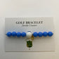 Golf Stroke Counter Bracelet - JUST BLUE - XS 12 mm Middle Bead