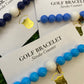 Golf Stroke Counter Bracelet - JUST BLUE - XS 12 mm Middle Bead