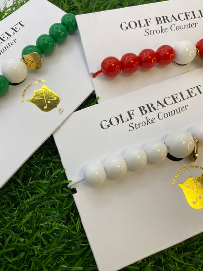 Golf Stroke Counter Bracelet - Love Red