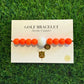 Golf Stroke Counter Bracelet - Bright Neon Orange