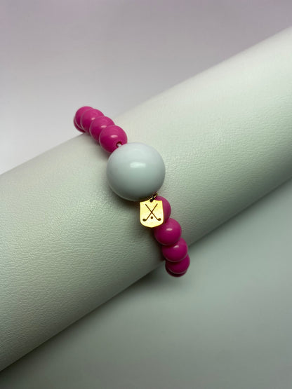 Golf Stroke Counter Bracelet - Fuchsia Pink