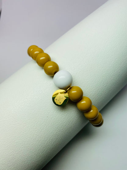 Golf Stroke Counter Bracelet - Latte - Light Brown