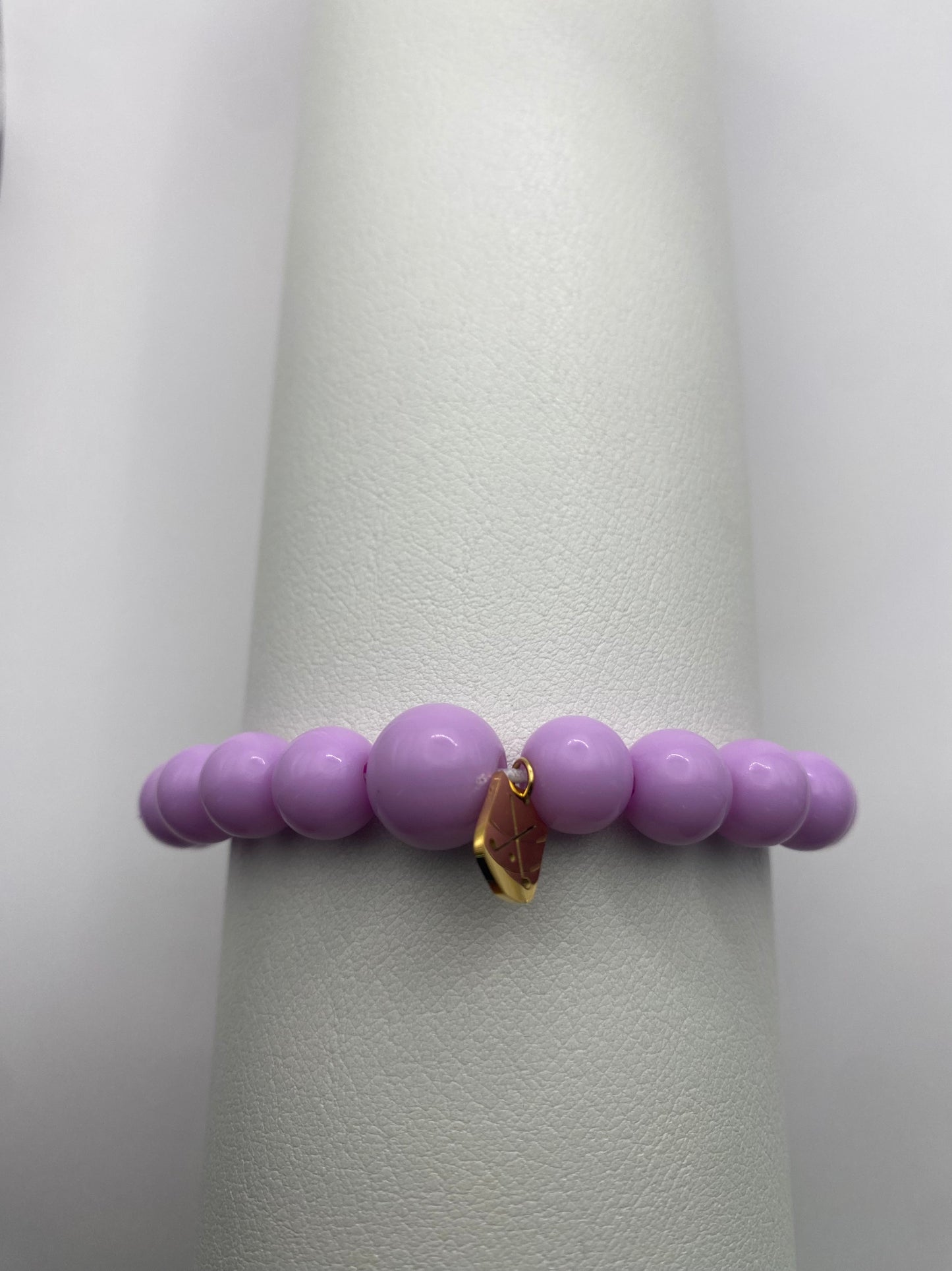 Golf Stroke Counter Bracelet - Lilac on Lilac - XS 12 mm Middle Bead LIMITED