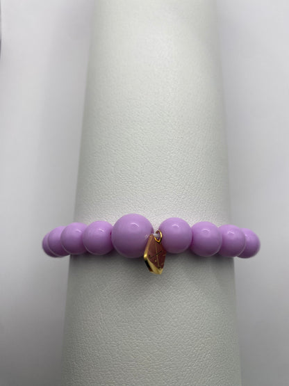 Golf Stroke Counter Bracelet - Lilac on Lilac - XS Middle Bead LIMITED