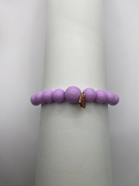 Golf Stroke Counter Bracelet - Lilac on Lilac - XS 12 mm Middle Bead LIMITED