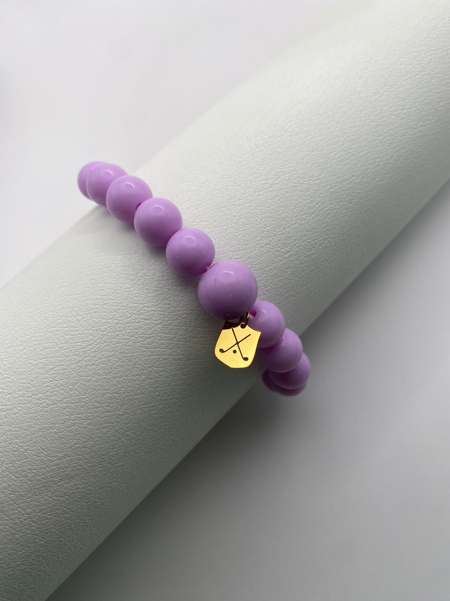 Golf Stroke Counter Bracelet - Lilac on Lilac - XS 12 mm Middle Bead LIMITED