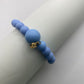 Golf Stroke Counter Bracelet - Light Blue on Blue - M 16 mm Middle Bead LIMITED