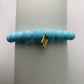 Golf Stroke Counter Bracelet - Baby Blue on Blue - XS 12 mm Middle Bead LIMITED