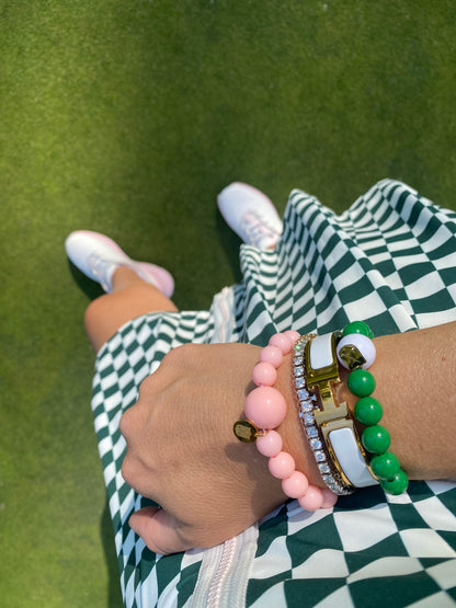 Golf Stroke Counter Bracelet - Grass is Greener